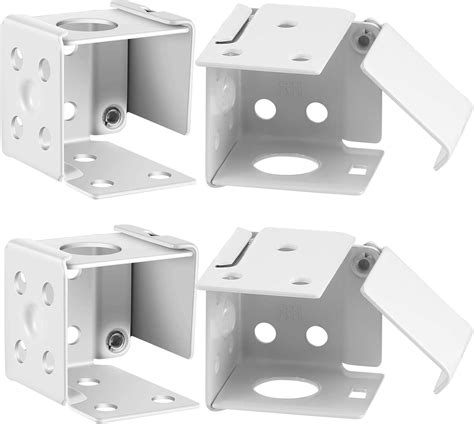 low profile box mounting bracket set for window blinds|Hotop 4 Pieces White Blind Brackets Low Profile Box .